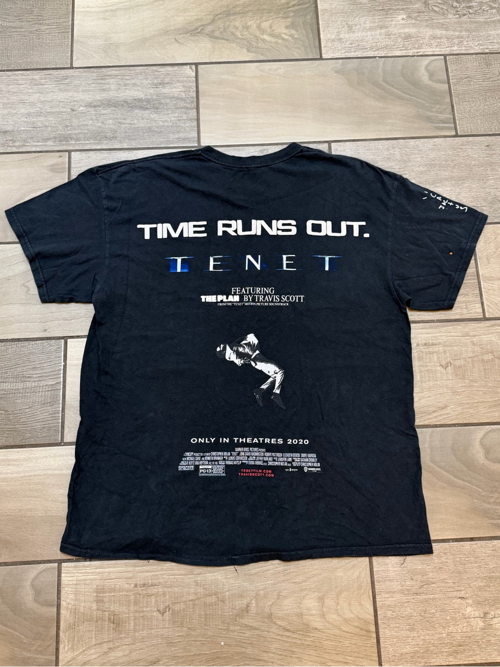 Travis Scott Promo Tenet  'Time Runs Out' Tee